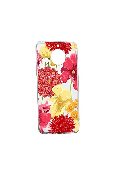 bestcase Husa Silicon Flowers Rosu Galben, Compatibila cu Xiaomi Redmi Note 9...