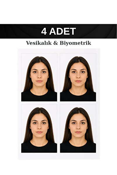 Böcek Medya 4 Adet Vesikalık & Biyometrik Fotoğraf Baskısı