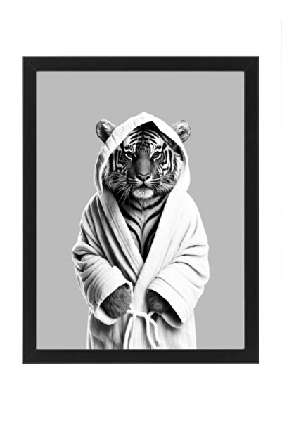 Boomah Accessories Tiger in Bathrope , Bathroom Wall Art, Nursery Poster with...