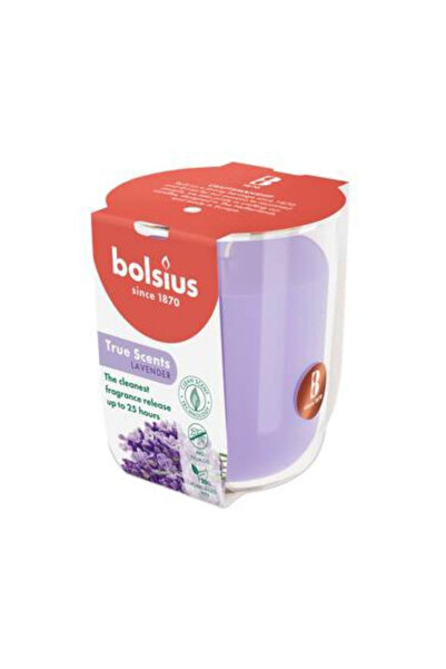 Bolsius Lumanare parfumata Bolsius, Lavanda, 25 ore ardere, 80x73mm