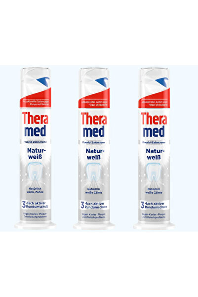 Theramed معجون أسنان ناتورفايز فلورايد بتأثير التبييض الطبيعي 2 × 100 مل