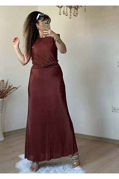 AZRA BUTİK Waist Detailed Padded Dress
