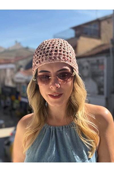 gingillo aksesuar Pembe Pullu Örgü Saç Filesi Bere