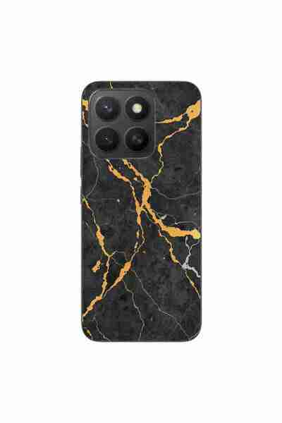 OEM Husa compatibila cu Honor X8c Silicon Gel Tpu Model Noir Gold Marble
