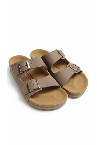 ALDİ Women's Double Buckle Daily Slippers Comfortable Sole Casual Summer Slip...