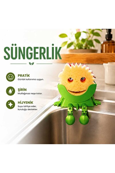 Luvena Cute Sponge Holder Kitchen Sink Sponge Holder |   Sink Edge Sponge Org...