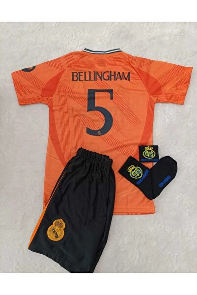 jabuka Real Madrid 2024/25 Sezonu Jude Bellingham Deplasman Çocuk Forması 4'l...