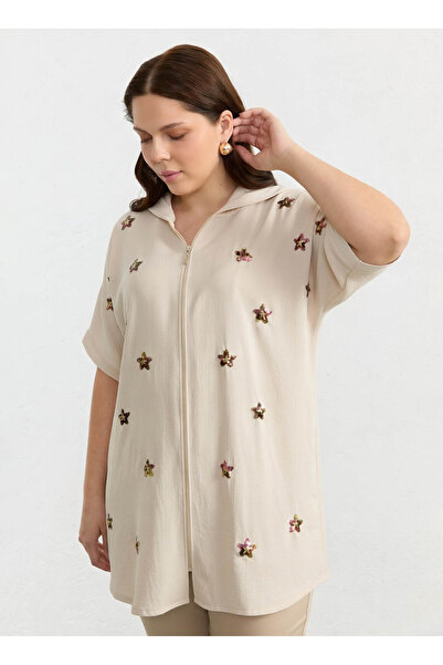 Selen Bej Kadın Pullu Bluz 26YSL8366