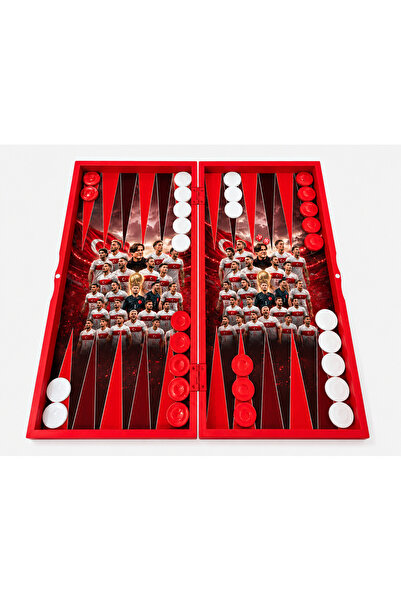 ROUTE Wooden Veneer World Cup Large Size Backgammon Set 48Cmx48Cm