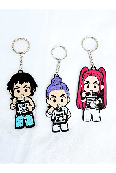 rmys Kpop Demon Hunters Character Keychain Set of 3 – 3D Printed Figure Keychain