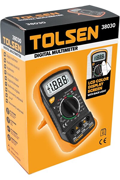 TOLSEN Digital Multimeter with LCD Display for Voltage, Current and Resistanc...