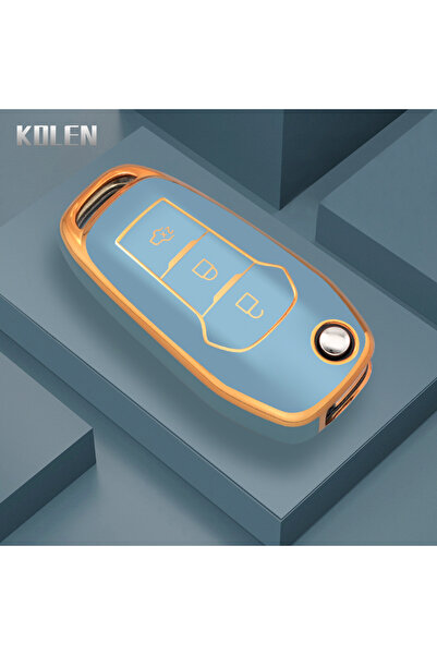 Choice1 Gray TPU Car Flip Key Case Cover Shell For Ford Fusion Fiesta Mondeo ...