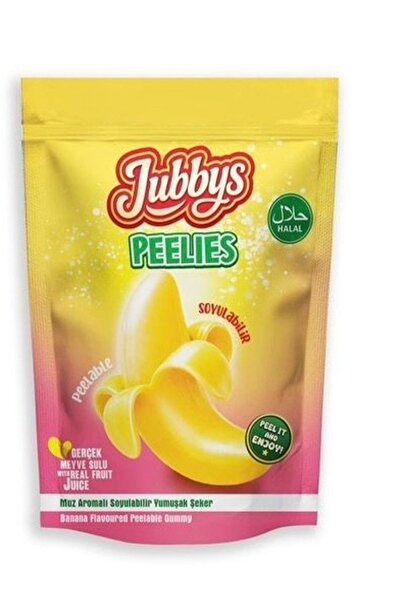 JUBBYS Soyulabilir Jelibon Muz Aromalı 55 Gr – Peelable Gummy Şeker Eğlenceli...