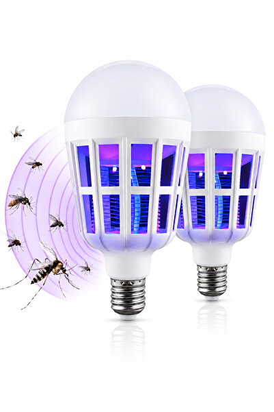 Dessa Bec LED anti-insecte E27 15W, lumină alb rece 6500K, 24 LED-uri, consum...
