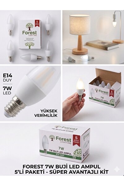 Forest 7 W Buji Led (5 Adet)