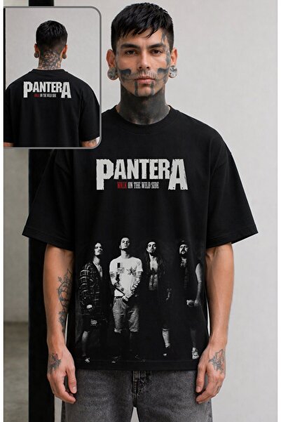 Fuddy Moda Unisex majica sa printom na vratu za članove Pantera, široka majic...