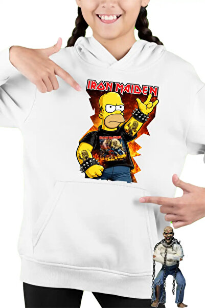 OEM Παιδικά Κοριτσίστικα Φούτερ Iron Maiden Homer The Simpsons