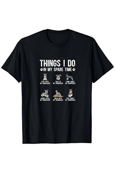 yiou trendy clothing تي شيرت رجالي لمحبي الكلاب الصغيرة من نوع شناوزر