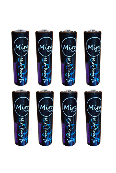 Miro Power Set of 8 Rechargeable Li-Ion Batteries 18650 2000MAh 3.7V