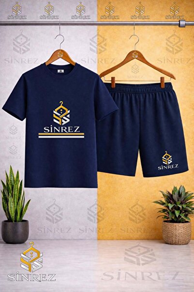 SİNREZ تي شيرت مطبوع عليه شعار ALT TWO LINE للأطفال من Bicycle Neck - طقم شورت