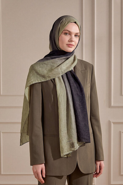 SilkTouch Çağla Gradient Pattern Shawl