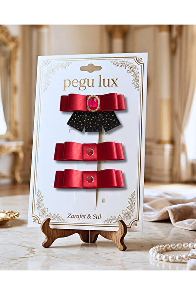 pegu baby collection 3-DELIČNA MALA MINI LUKS CRVENA SATINSKA KOPČA ZA TRAKU ...