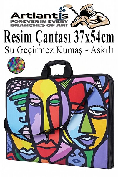Artlantis Resim Çantası Desenli Kumaş 37x54 cm 1 Adet Teknik Resim Dosya Çant...