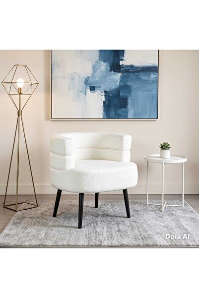 Generic Modern and Stylish Boucle Fabric Single Chair