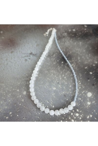 DRUZY Colier cu angelit si jad, Celestia#70