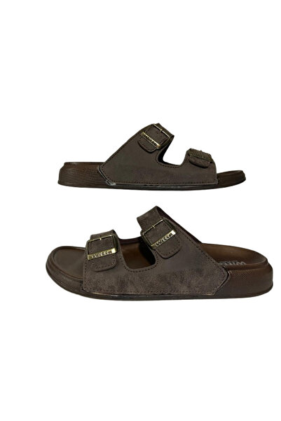 Witta Unisex Brown Orthopedic Non-Slip Sole Daily Slippers for Pool, Sea, Beach