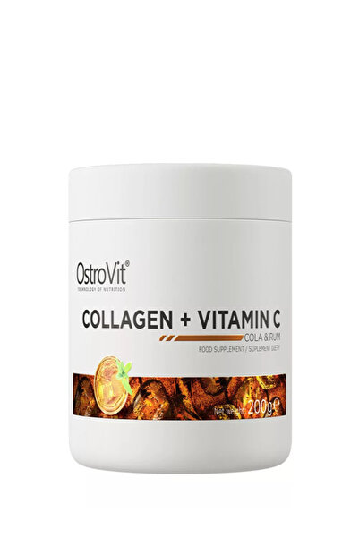 Ostrovit Collagen + Vitamina C 200g Cola & Rum – Colagen Hidrolizat pentru Pi...