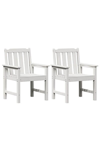 vidaxl Scaun de dining pentru grădină. 2 pcs Alb 65,5 x 59 x 88 cm