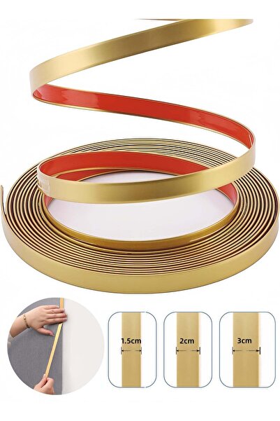 Generic Self-Adhesive Wall Trim, Glossy Gold Peel and Stick PVC Molding Trim,...