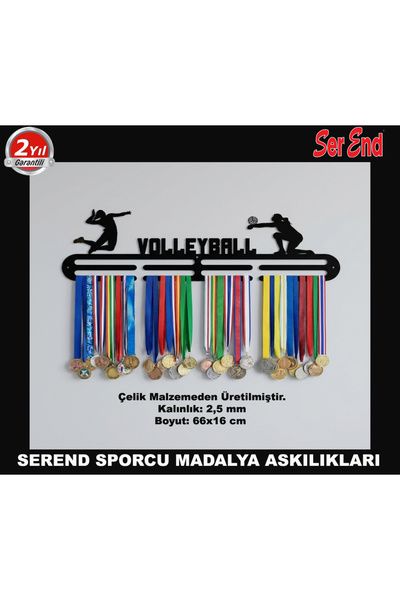 Serend Kadın Voleybol Madalya Askılığı - Metal-2,5 mm kalınlıkta elektrostatik toz boyalı