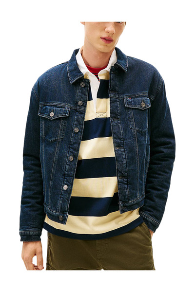 Tommy Hilfiger Ανδρικό Ryan Τζιν Μπουφάν Navy Μπλε Tommy Jeans DM0DM21970-1BK