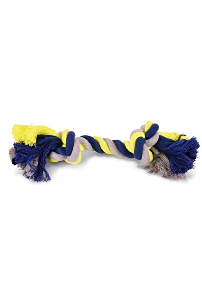 VADIGRAN Σχοινί Βαμβακερό 2 Κόμποι Μπλε-Κίτρινο 36cm 270gr