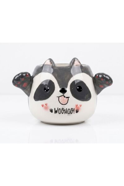 ARVALE 3D Animal Figured Ceramic Mug - Woohoo Design Cup with Handle 400 ml