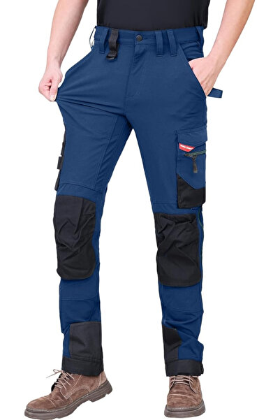 WORK IDEA Blue work trousers for men, with multiple pockets 54