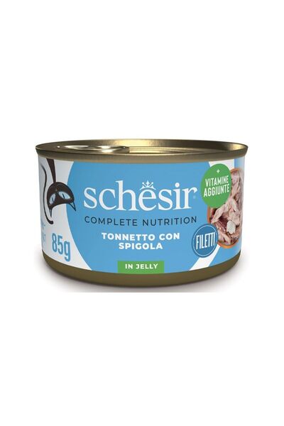 Schesir Κονσέρβα Γάτας Ζελέ με Τόνο και Λαβράκι 85gr