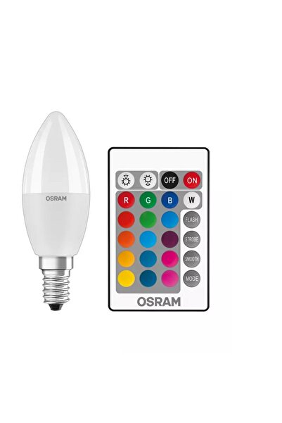 Osram Λάμπα LED πολύχρωμη με τηλεχειριστήριο E14, C37, 5.5W, 470lm, 2700K+RGB