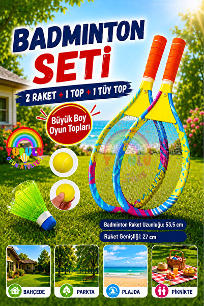 YUPULU 2 Adet Profesyonel Badminton Raketi Deluxe Badminton Seti Büyük Boy 1 ...
