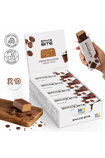SpaceBite Protein bars without added sugar, 45 g, set of 10 bars rich in prot...