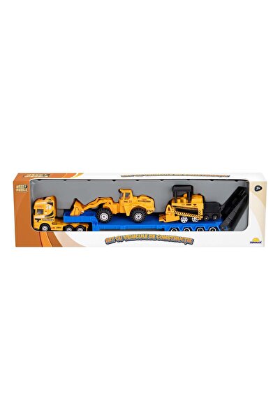 Maxx Wheels Set transportator cu vehicule de constructie, Maxx Wheels, Buldoz...