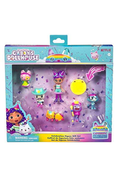 Gabby's Dollhouse Set de joaca cu 6 figurine, Gabbys Dollhouse, Celebration, ...