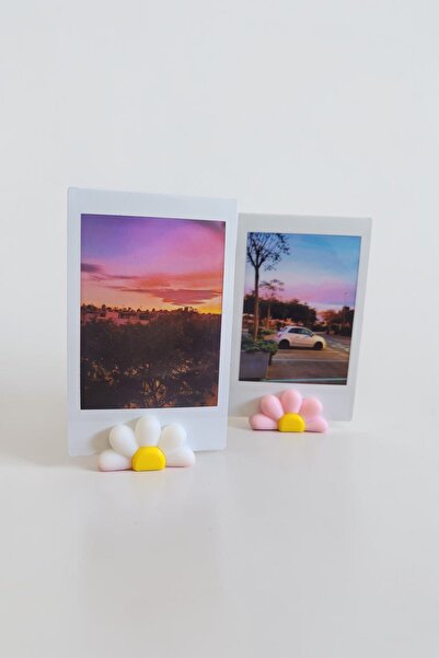 tredblock Suport foto Polaroid în formă de floare - Suport foto de birou cu d...