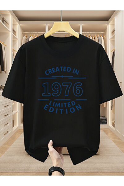 yiou trendy clothing تي شيرت رجالي، إصدار محدود 1976، تي شيرت برقبة دائرية وأ...
