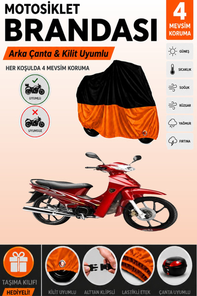 Cemku Double Black Top - Orange Bottom, Rear Bag Compatible Bumoto/Jinling Sa...