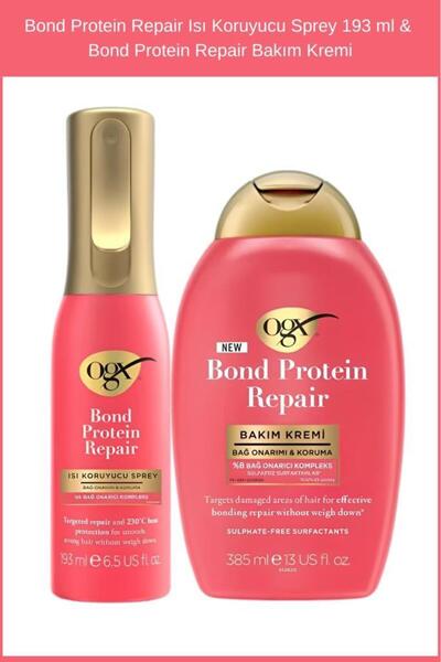 OGX Bond Protein Repair Isı Koruyucu Sprey 193 ml & Bond Protein Repair Bakım...