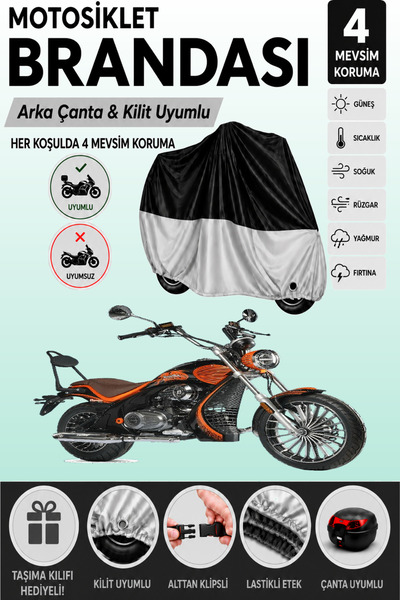 Cemku Double Black Top - Gray Bottom, Rear Bag Compatible Motolux Cappadocia ...