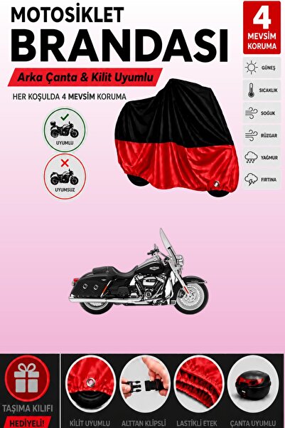 Cemku Double Black Top - Red Bottom Harley-Davidson Road King Classic Flhrci ...